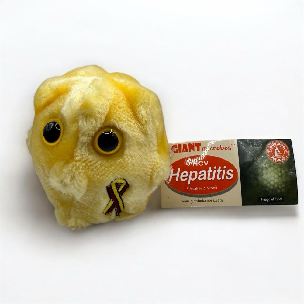 Giant Microbes Stuffed Plush - Hepatitis NWT Vintage 2003- Science Toy